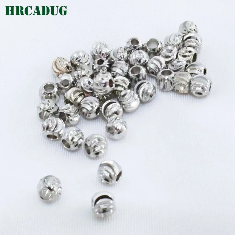 18K Gold Plated Cut Watermelon Bead Beaded Bracelet Necklace Material For DIY Jewelry Making Supplies Separate Bulk Spacer Beads