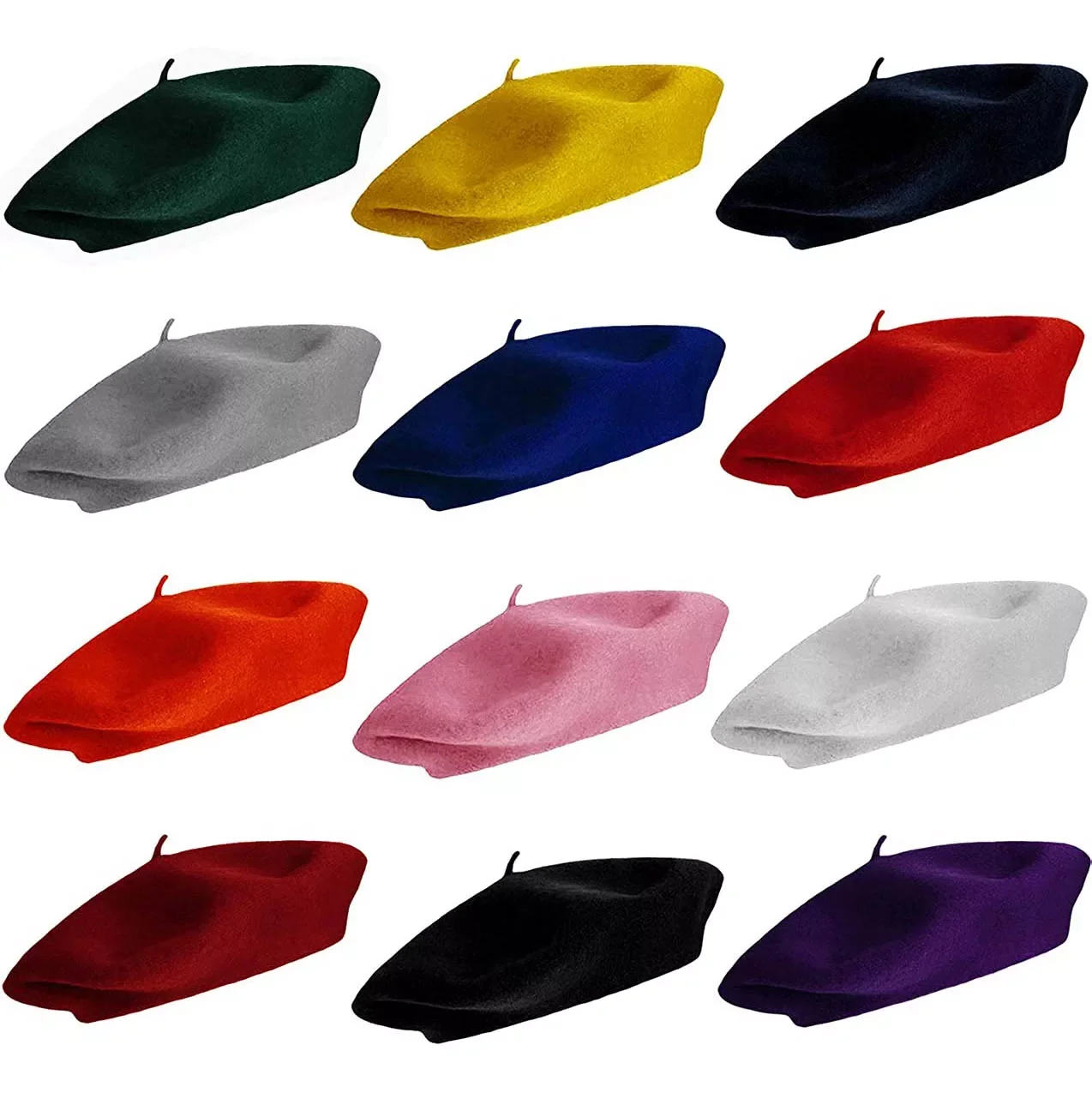 

Vintage Plain Beret Hats French Berets Warm Wool Spring Winter Beanie Hat Women Girl Street Cap Winter Berets Women Men