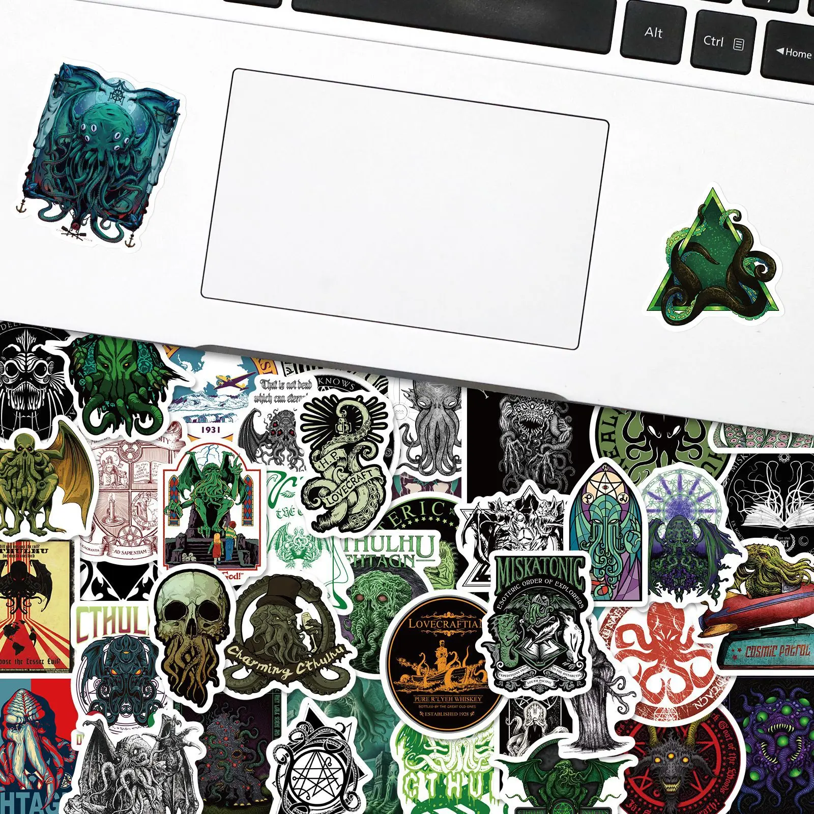 10/50PCS Horror Great Cthulhu Mythos Stickers Suitcase Skateboard Laptop Luggage Graffiti Decal Cartoon Children Toy - купить по