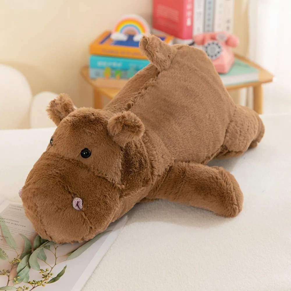 Новый Moodeng Hippo детская плюшевая игрушка коричневая мягкая кукла бегемот