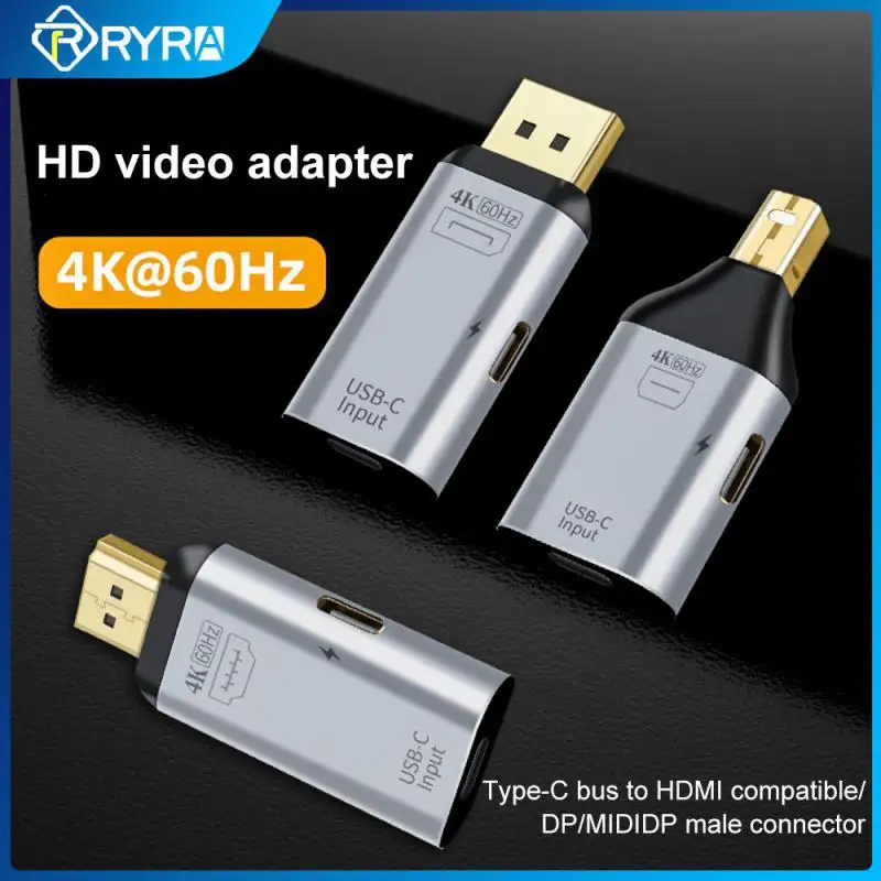 

USB OTG адаптер RYRA 4K Type-c к DP/HDMI-совместимый/Mini DP кабель Thunderbolt 3 адаптер для Iphone Xiaomi ноутбука компьютера