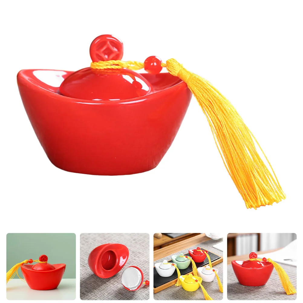 

Storage Jar Ceramic Tea Sealed Kitchen Dry Holder Canister Porcelain Sugar Container Canisters Bowl Seasoning Pottery Tank Pot