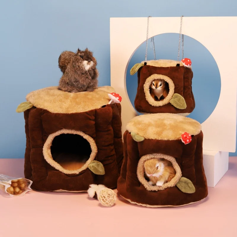 Hanging Rat Hammock Bed Guinea Pig Nest Flannel Pet Hideout Hamster Rat Cage Articles Rabbit Bed Pet Items Hamster Accessories