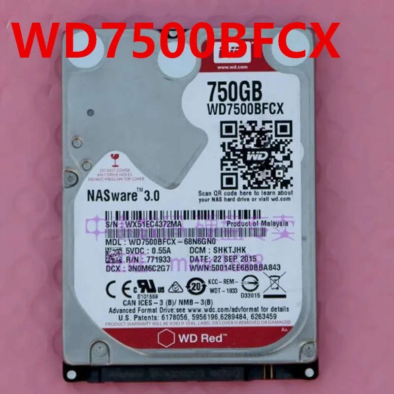 

Original 90% New Hard Disk For WD NASware3.0 1TB SATA 2.5" 5400RPM 16MB Notebook HDD For WD7500BFCX