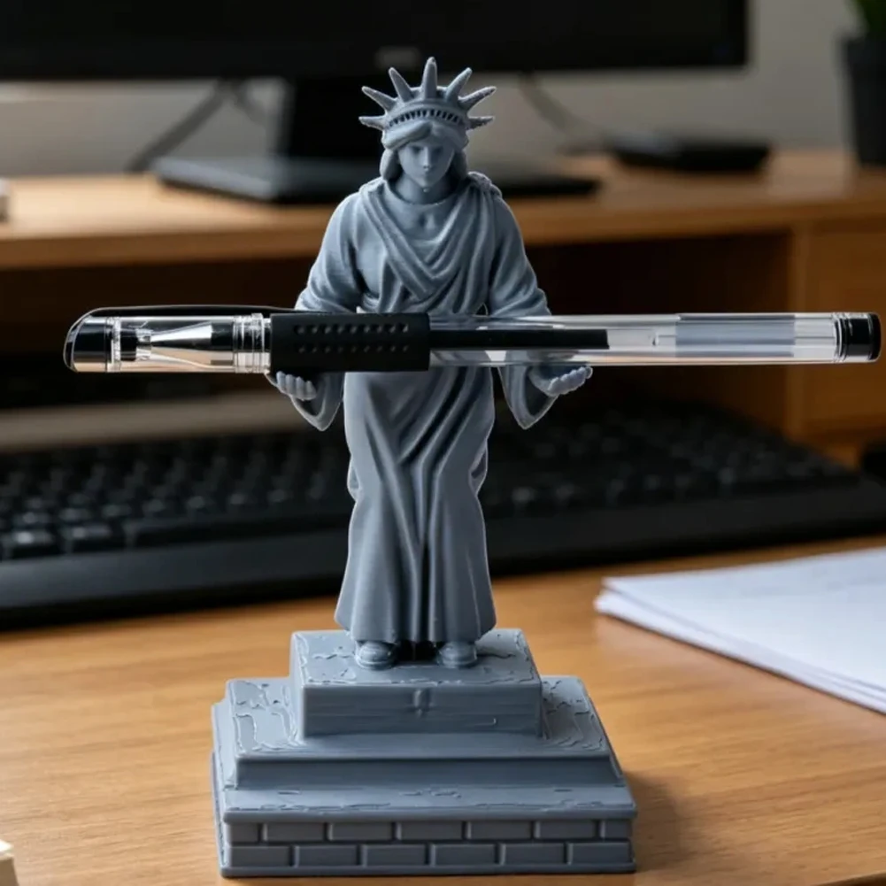 3D-печатная подставка для ручек в виде Статуи Свободы, креативная скульптура-декор, настольный держатель для карандашей, забавный офисный декор, органайзер для канцелярии (art.: 3920dbb01d81e) - 3920dbb01d81e