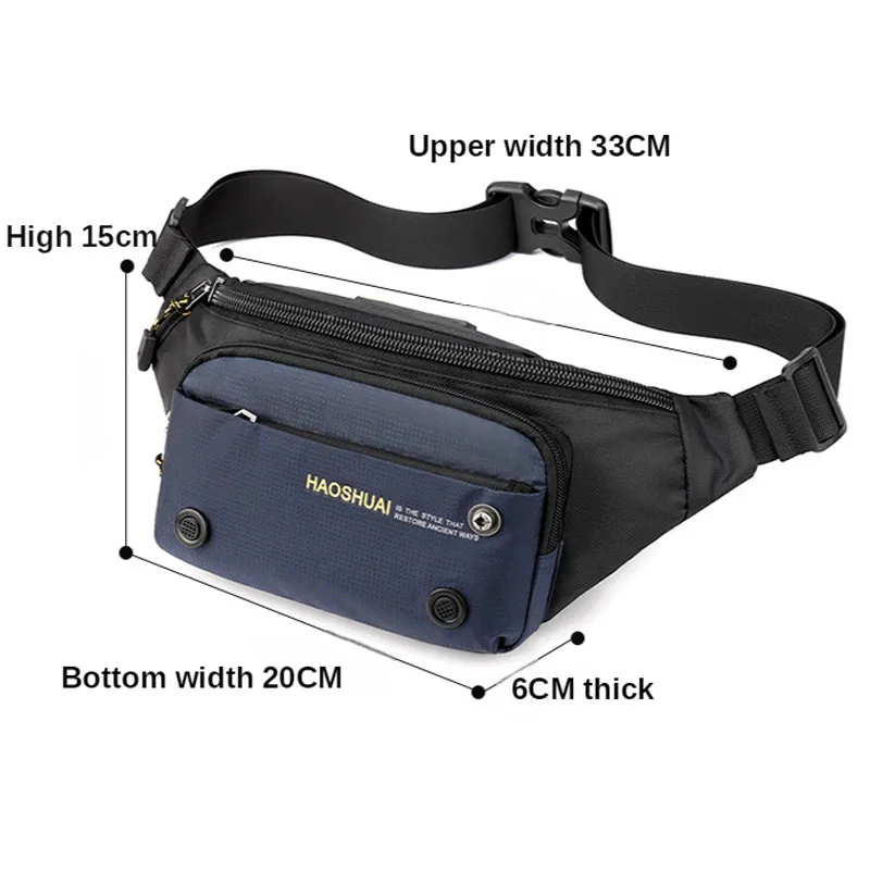 Men's Chest Bags Waterproof Multifunction Shoulder Bag Fashion Travel Sling Messenger Designer Waist Purse Male Women Female