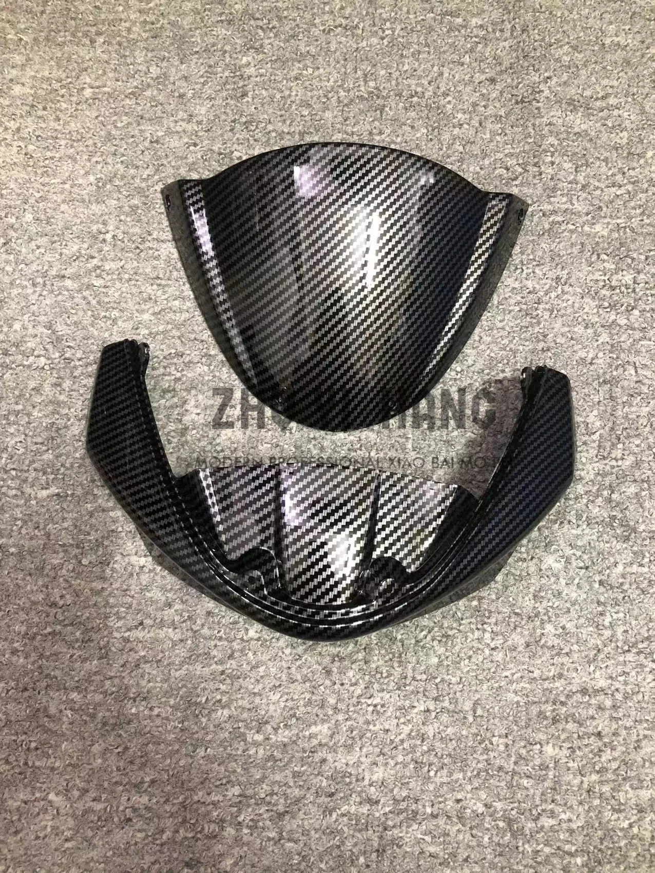 

Fit For Ducati Monster 696 796 1100/S/EVO Upper Front Cowl Nose Fairing Windscreen Carbon Fiber Paint