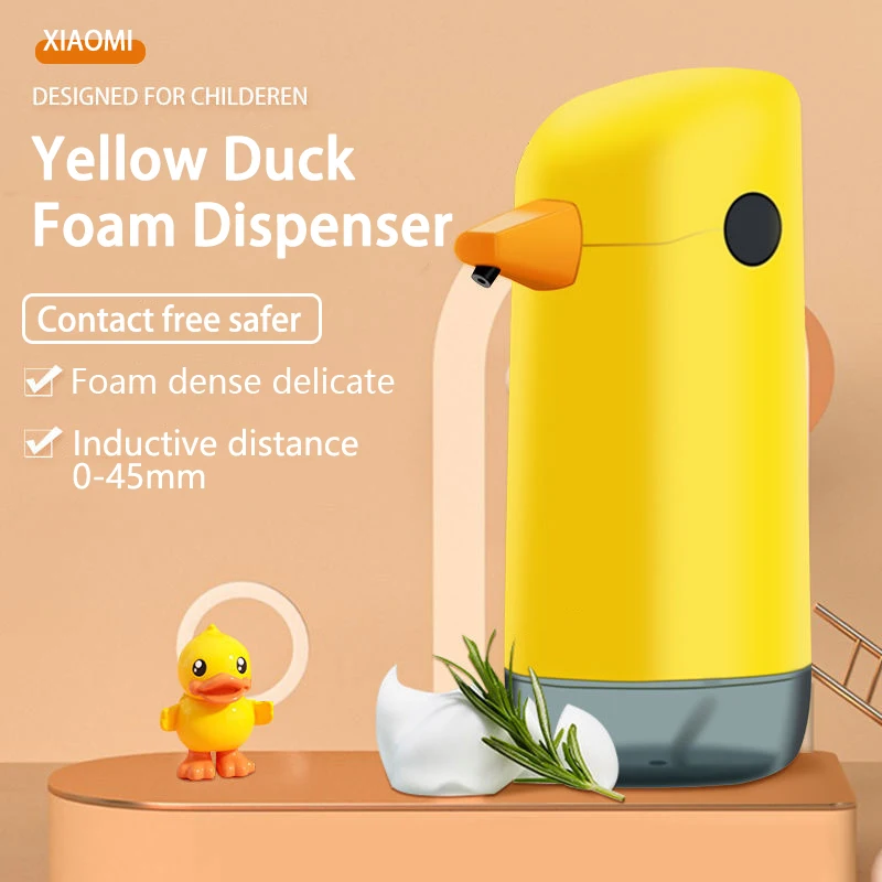 

XIAOMI Touchless Automatic Soap Foam Dispenser for Kid Cute Little Yellow Duck Touchless intelligent Induction for Home Bathroom