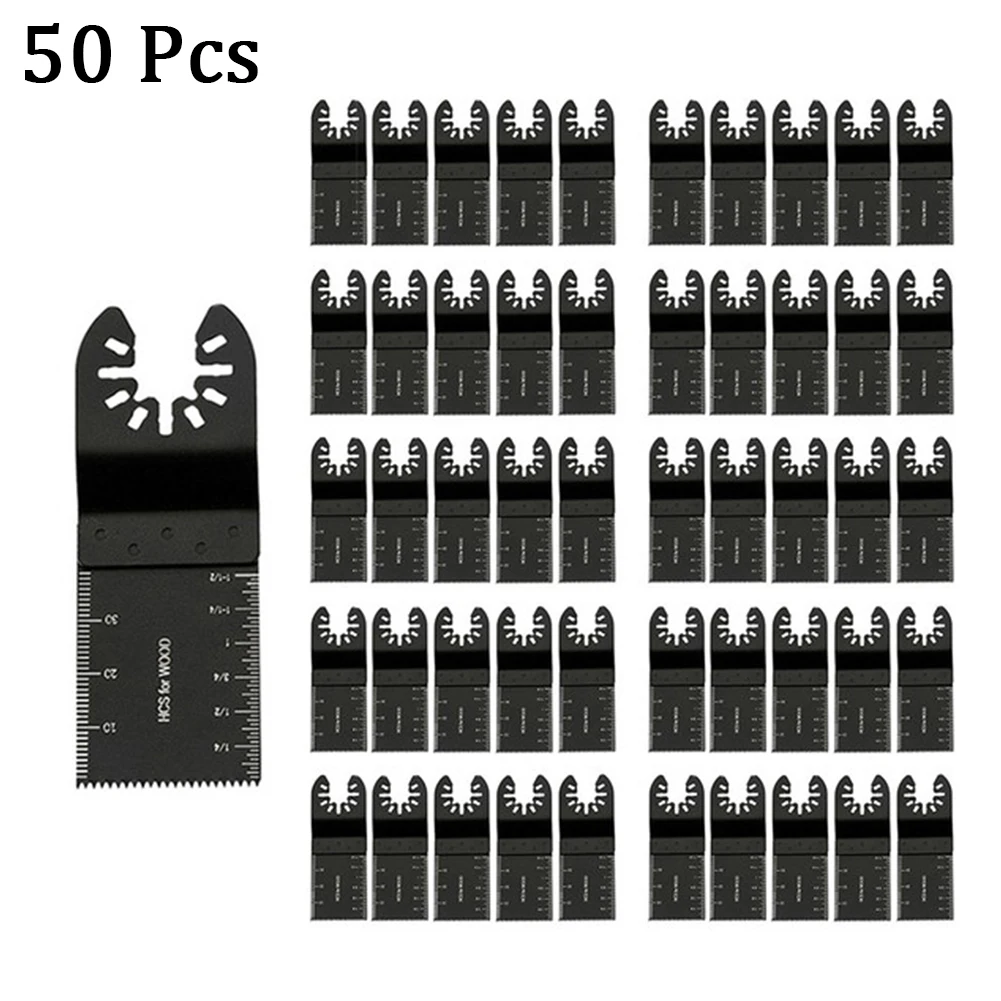 

50PCS 34mm Oscillating Multi Tool Saw Blade Carbon Steel Cutter Blades DIY Universal Saw Blade Set Woodworking Saw Blades