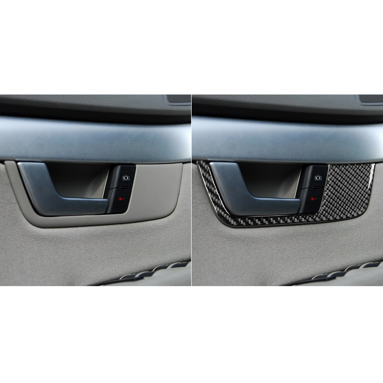 Фото Для Audi A4 S4 B7 2005-2008: накладка на панель переключателей дверных ручек из углеродного волокна, модифицированная крышка, аксессуары для декора интерьера автомобиля, наклейка №3
