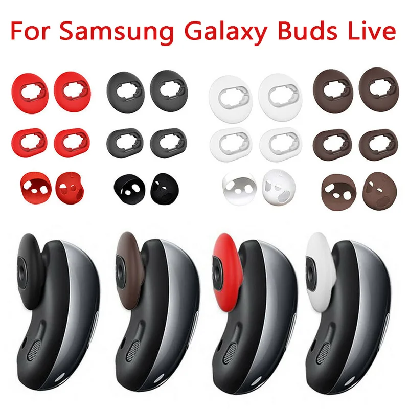 

3Pairs Soft Silicone Earbud Case for Samsung Galaxy Buds Live Headphone Earplug Cover Replacement Pad Headset Accessories