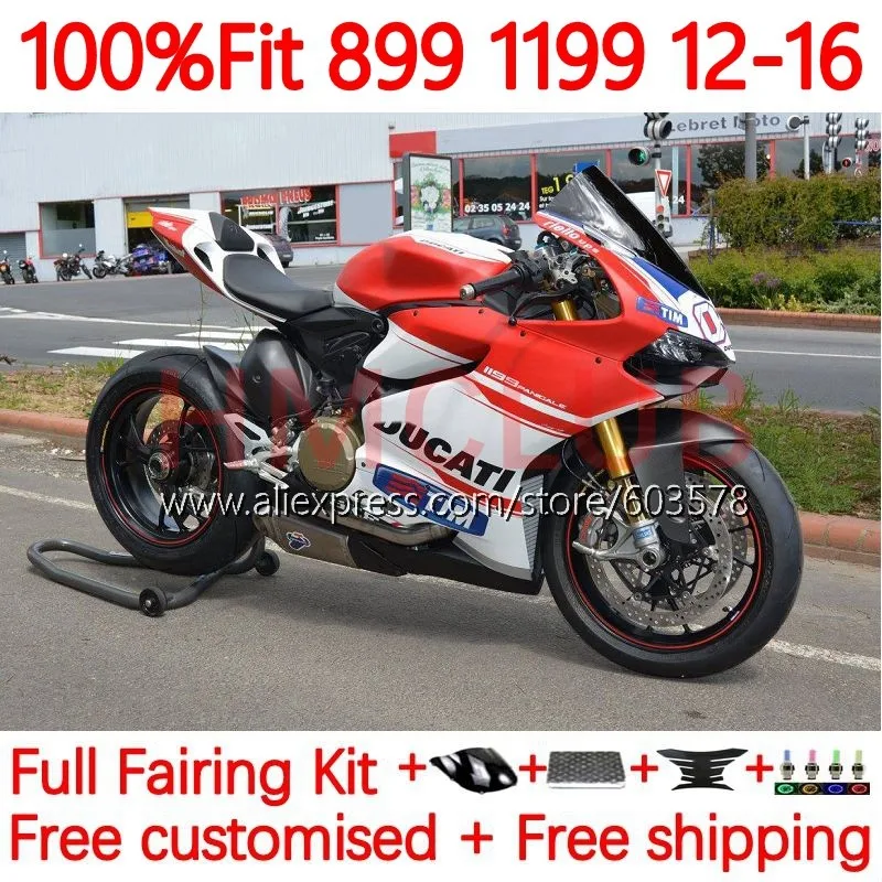 

Injection For DUCATI Panigale 1199S 899 1199 S R 2012 2013 2014 2015 2016 red glossy 899S 12 13 14 15 1199R Fairings 164No.113