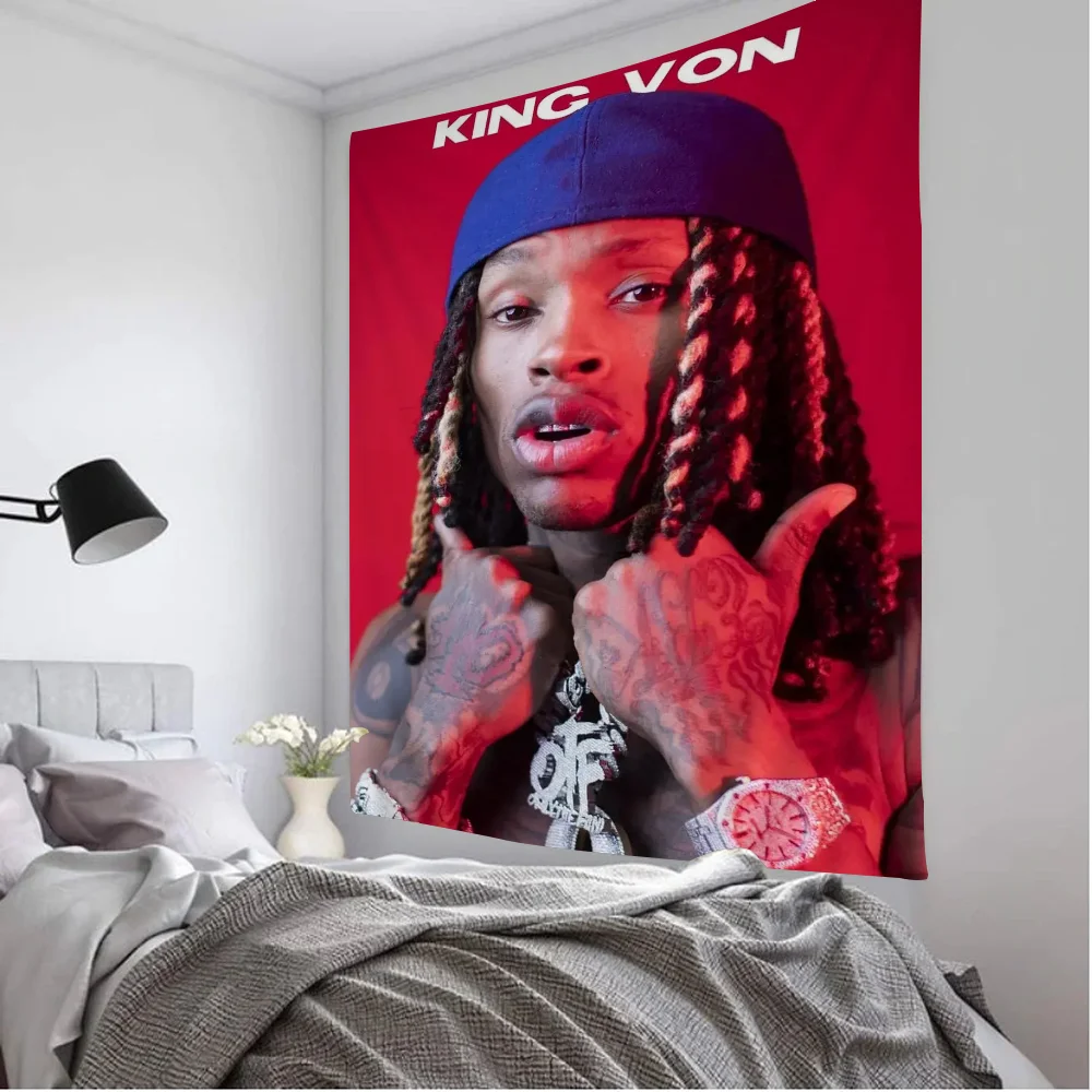 Рэпер K-King крутой V-Von DIY настенный гобелен хиппи цветок настенные ковры Декор в