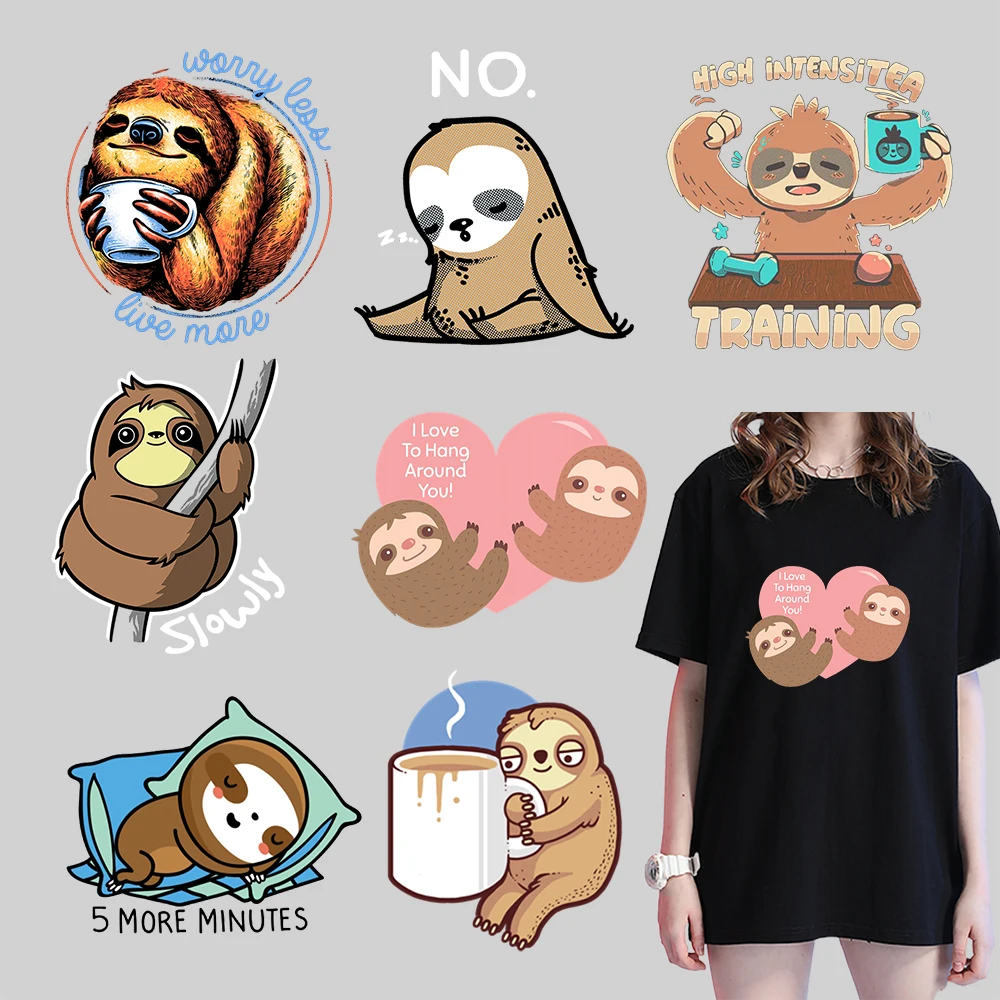 Kawaii Медленная Ленивая Теплопередающая Наклейка Пвх Самоклеящаяся Матовая