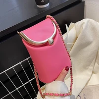 kawaii cute bucket pu leather crossbody bag 2022 woman shopper designer chain handbag luxury brand shoulder bag