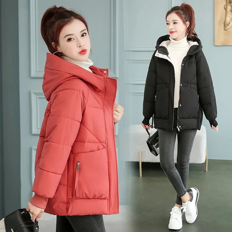 Cotton Padded Outerwear Women 2022 Winter New Korean Loose Casual Small Cotton Parkas Coat Female Short Thick Bread Jacket