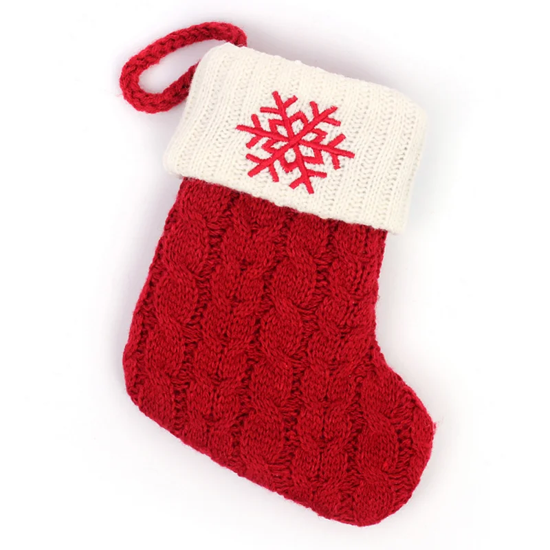 

Christmas Socks Knitting Snowflake Letter Stocking Christmas Decoration For Home 2023 Xmas Tree Ornament Gift Navidad Natal 2024