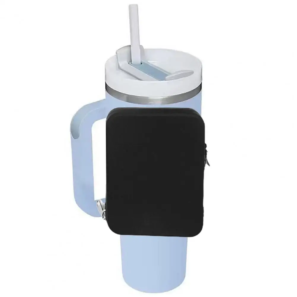 

Curved Back Water Cup Pouch Silicone Water Bottle Bag with Zipper Design Portable Coin Purse for Outdoor Sports for Cups