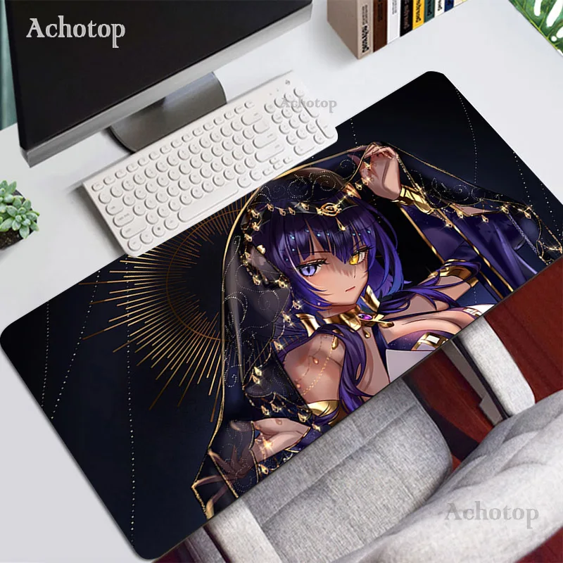 

Genshin Impact Mouse Pad Large Pc Gamer Cabinet Keyboard Table Mats Anime Nilu Desk Mat Computer Gaming Accessories Mousepad