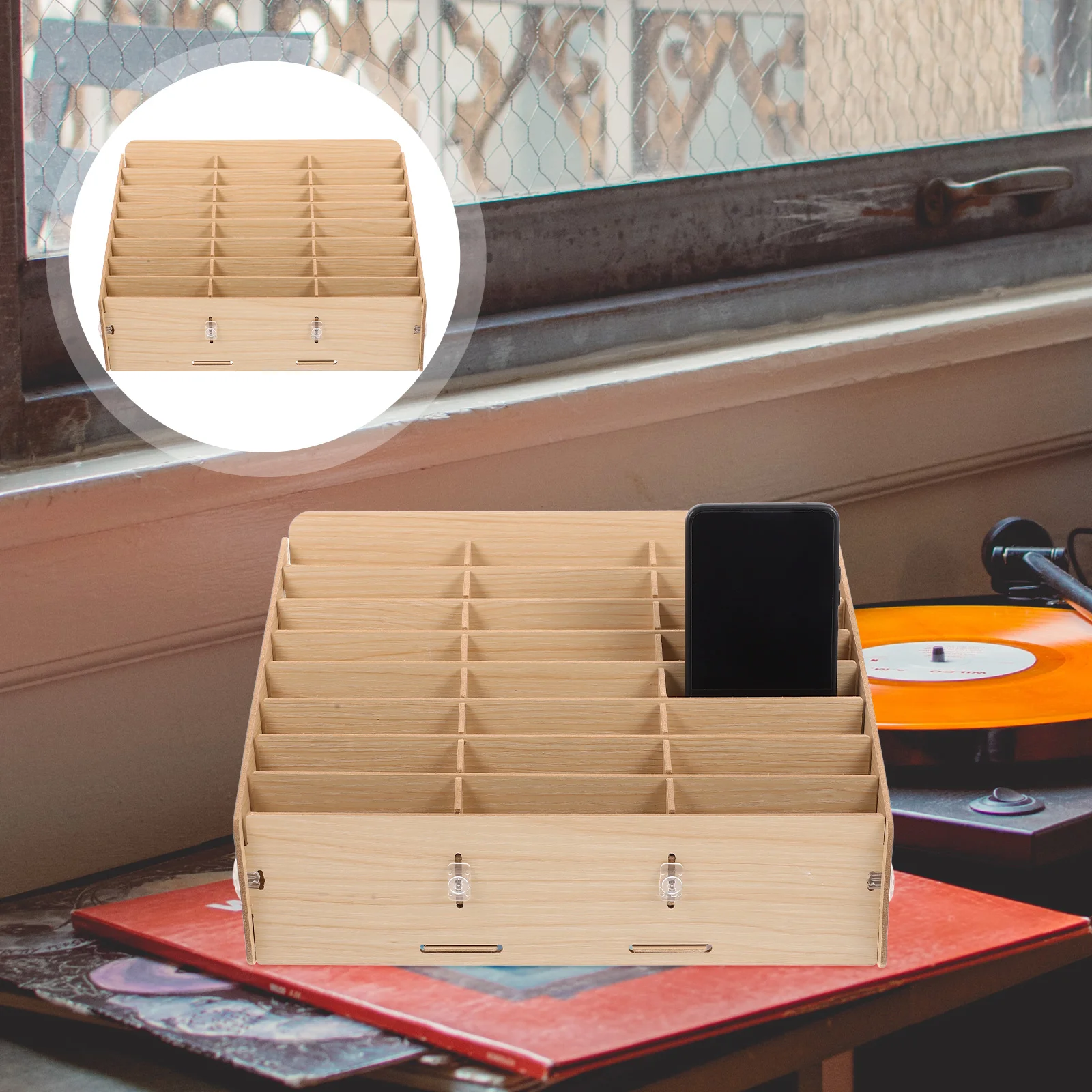 

Box Cell Storage Wooden Holder Desktop Mobile Classroom Containers Caseorganizers Cabinet Organizer Calculator Bins Rack Display