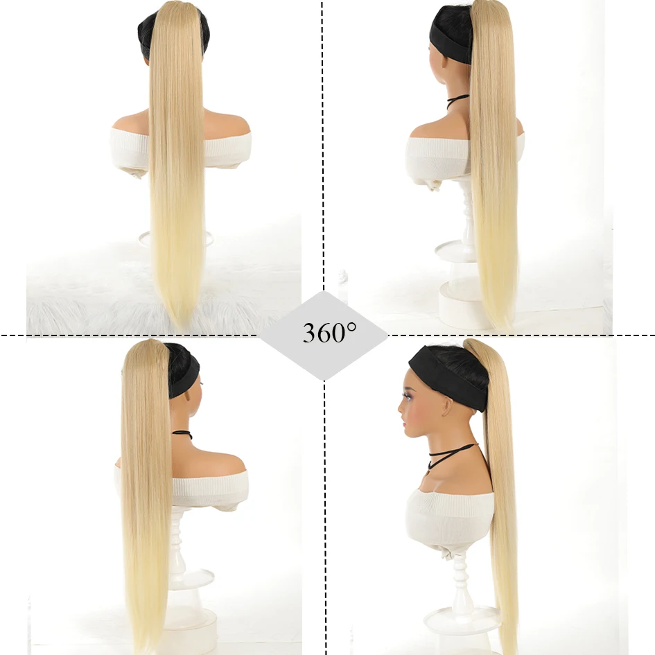 Синтетический высокотемпературный нарядный хвост на шнурке с переходом цвета