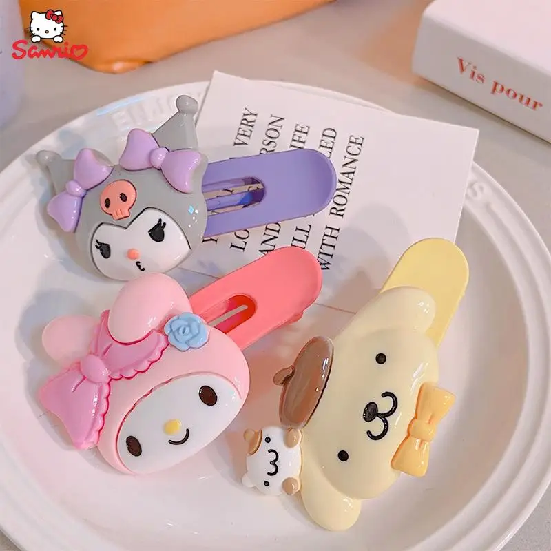 

Новинка 2023 Kawaii Sanrio Cinnamoroll My Melody Kuromi понравился пом пуриновый мультяшный аксессуары для волос