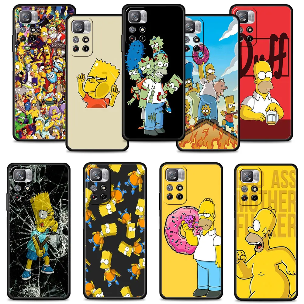 

For Xiaomi Redmi Note 9A K40 9S 9 10 11 Pro 7 8 9T 9C 10C 8T K40S Celulares Fundas Funny Homer fashion Simpsons Phone Back