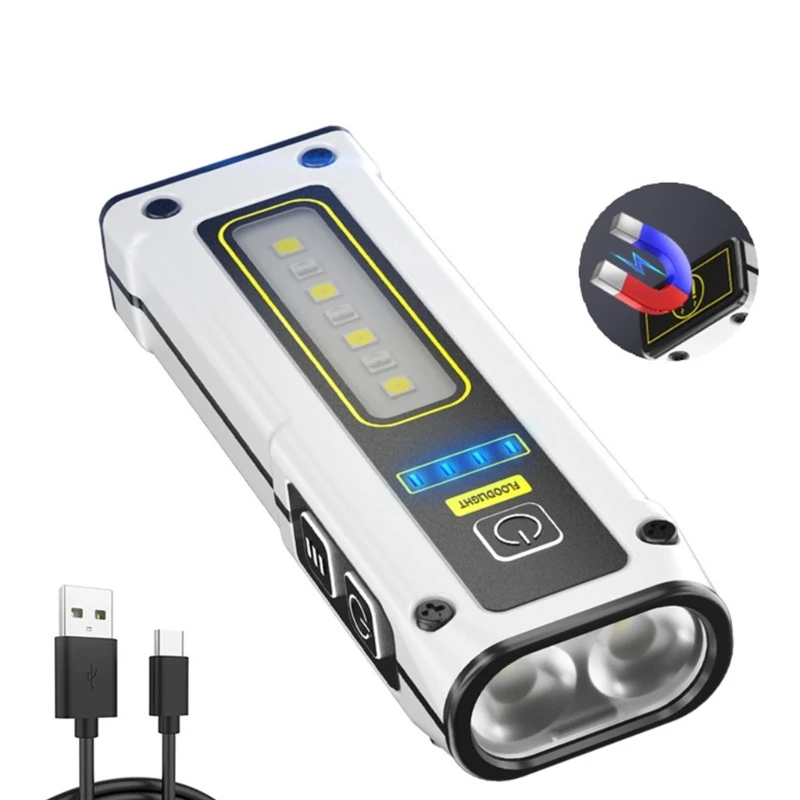 

Small Flashlight LED Flashlight Adjustable Flashlight Torch Aluminum Alloy With Magnet Outdoor Pocket Lantern M4YD