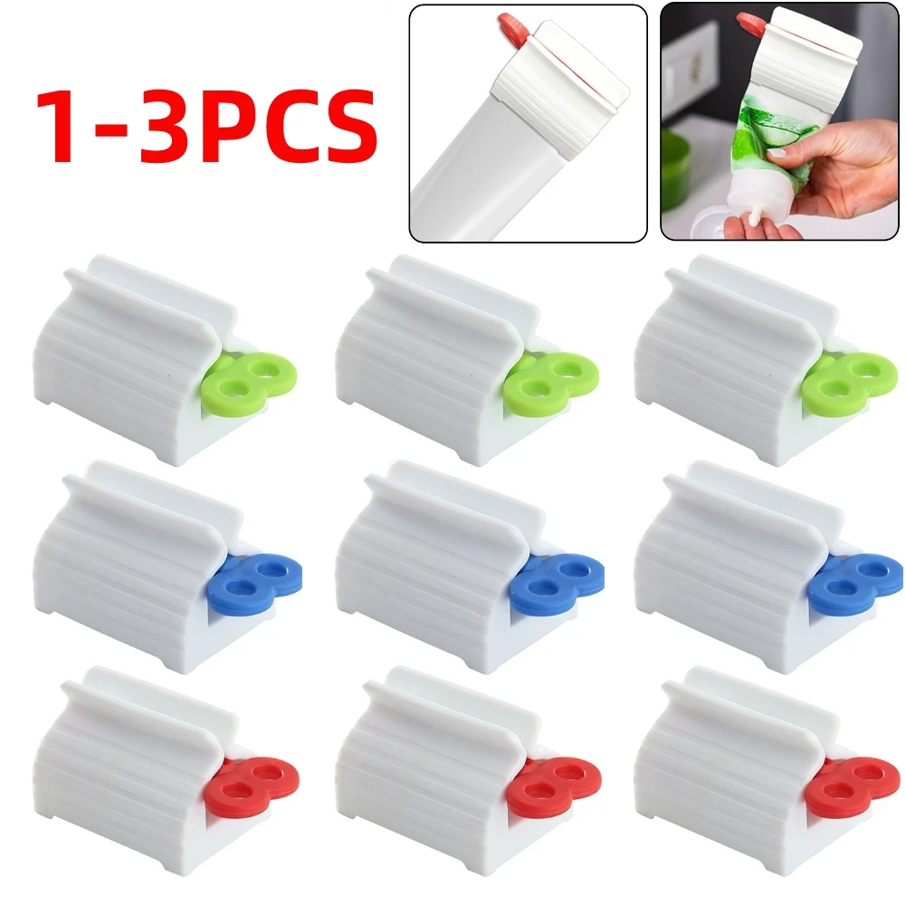

Plastic Toothpaste Tube Squeezer Multifunctional Portable Rolling Toothpaste Squeezer Manual Press Tools for Hair Dye Cosmetics