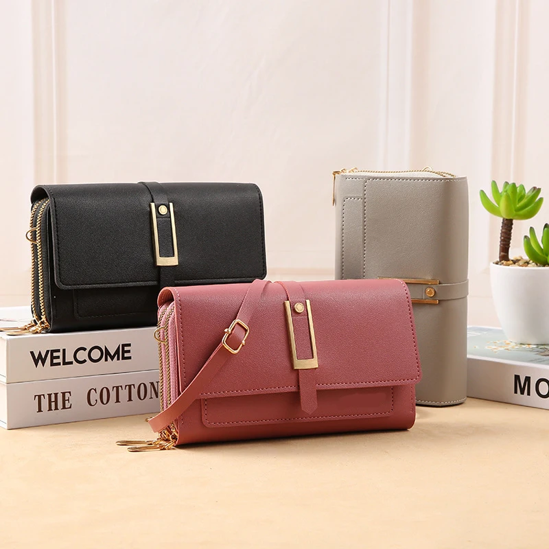 

Women's Small Crossbody Shoulder Bags PU Leather Female Cell Phone Pocket Bag Ladies Purse Card Clutches Wallet Messenger Bags