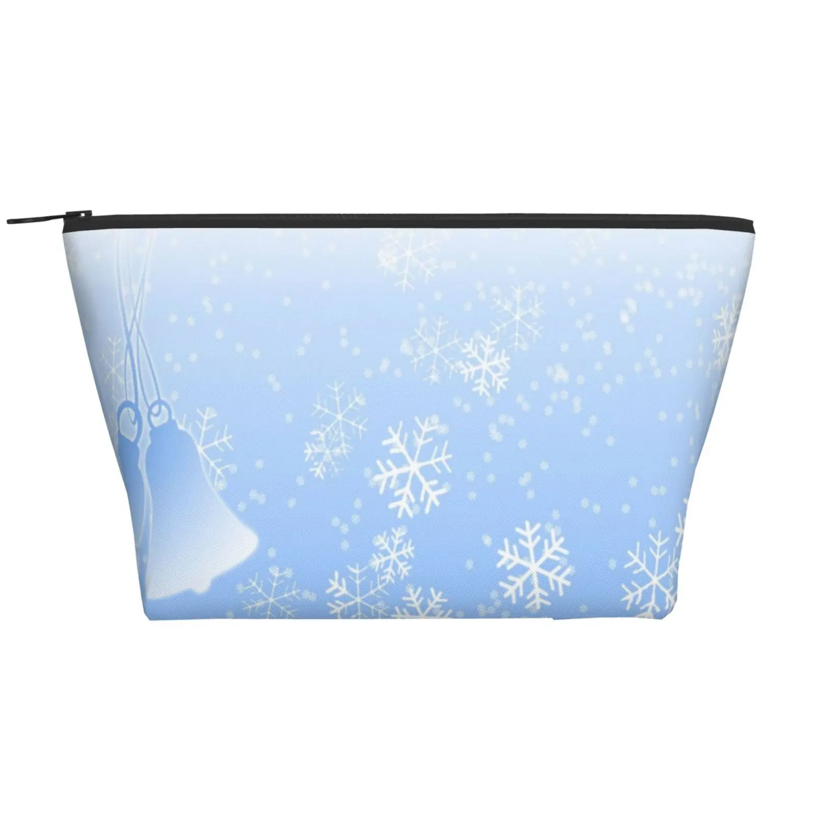 

Blue Snowflakes Christmas Bells Trapezoid Daily Storage Bag Polyester Christmas Holiday 5.9x2.8x4.7 Inch Packaging Stocked