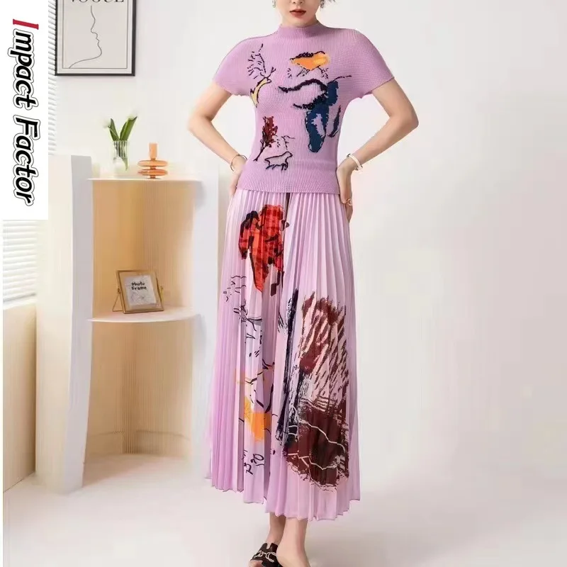 Летняя Новинка 2024 модная облегающая женская рубашка миаке с оборками маленькая