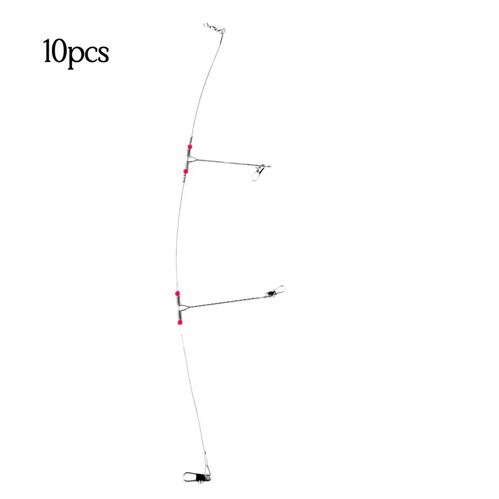 

10Pcs Fishing Wire Stainless Steel Anti-tension Hook Leading Line Anti-bite Shock Absorber Fishing Wire Fishing Accessories
