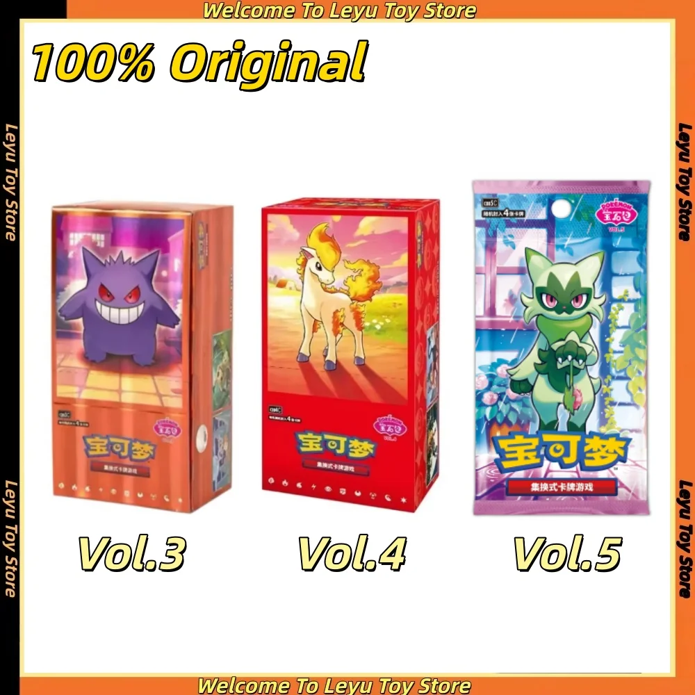 Фото Оригинальный набор карт Pokémon Gem Pack Vol.3 Vol.4 Vol.5 TCG Booster Box, китайский альбом Eevee, Scarlet Violet, коллекционные карты PTCG, коробка-пакет, игрушка-карточка №1