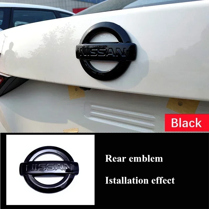 

Для Nissan Altima Sylphy KIcks Qashqai X-Trall Tiida Sunny, передняя решетка автомобиля, задний багажник, эмблема с логотипом, крышка рулевого колеса