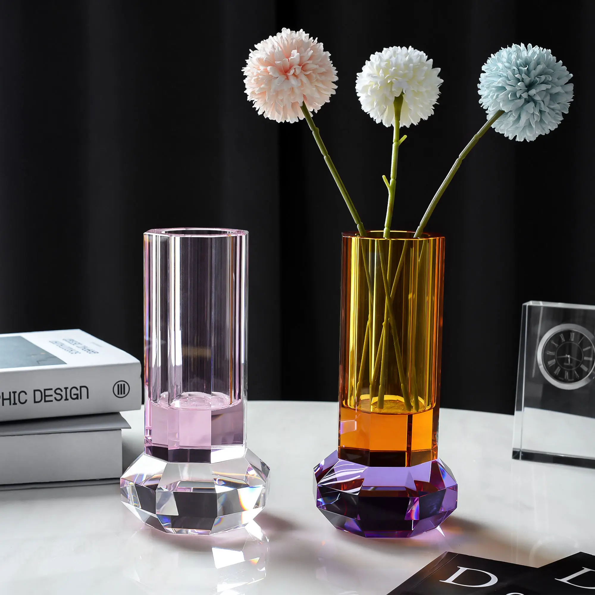 Свадебные маленькие прозрачные Роскошные вазы с цветами