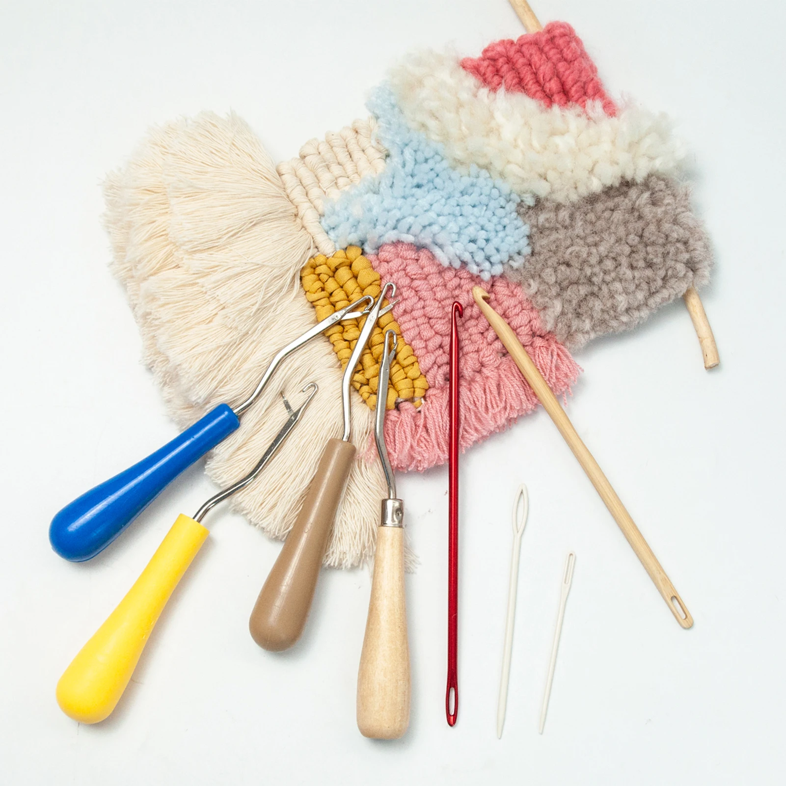 

Bent Latch Hook Tool Rug-making Kit With Rug Hook Tool Knitting Tool Needle Hook Scarf Carpet Making And Other Crafts