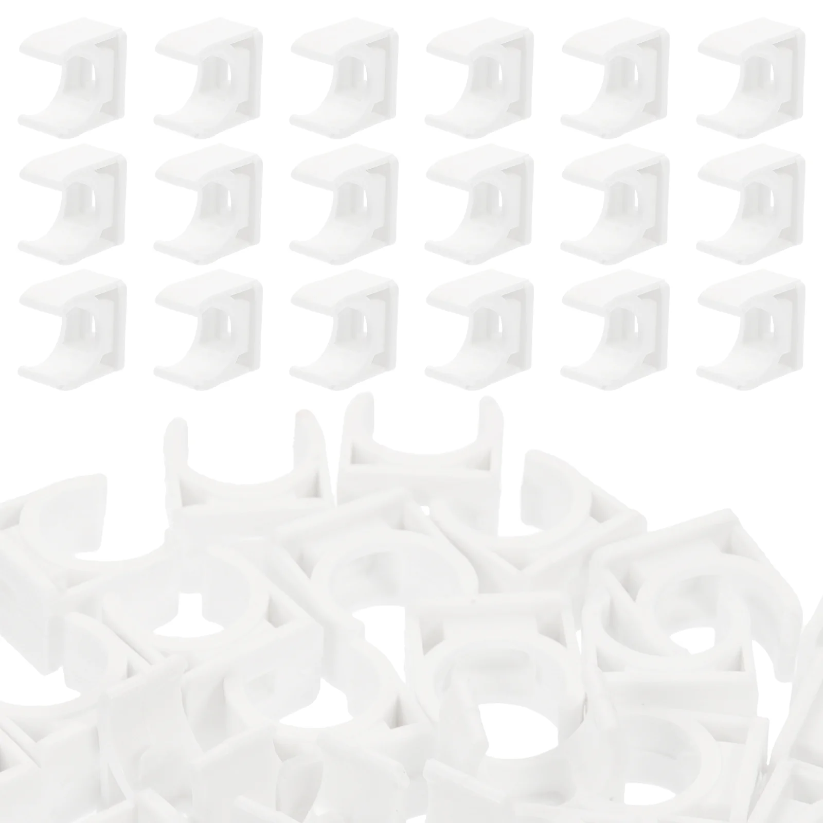 

50pcs Water Pipe Clamp Clips Holder 16MM U Shape Water Pipe Clamp Clips Pipe Support Fixed Pipe Support Riding Horse Clamp