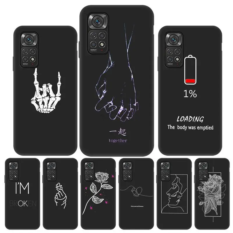 

Drawing Line Phone Case for Xiaomi Redmi Note 11 Pro 10 8 9 9A Case For Xiaomi 11T Mi 11 Lite 12 Pro Poco X3 M3 M4 Pro F3 Funda