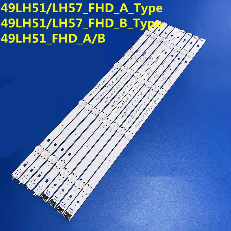 8 шт. 3VLED лента подсветки 49LH51/LH57_FHD_A/B для 49UH601V 49UH603V 49UH620V 49LH5100 49LH5700 49LH570V HC490DGN-SLNX5-514X