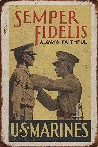 Винтажные постеры для отдыха военная вывеска-Semper Fidelis Always Faithful ретро