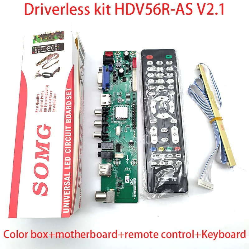 Фото Материнская плата V56 без драйверов HDV56R/U-AS V2.1, одноканальная AV TV-плата с английской маркировкой, в цветной коробке, с поддержкой различных разрешений №4