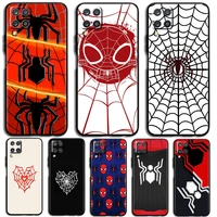 marvel spiderman art logo phone case for samsung galaxy a10 a20 a30 a2 core a40 a50 s e a60 a70s a70 a80 a90 black luxury back