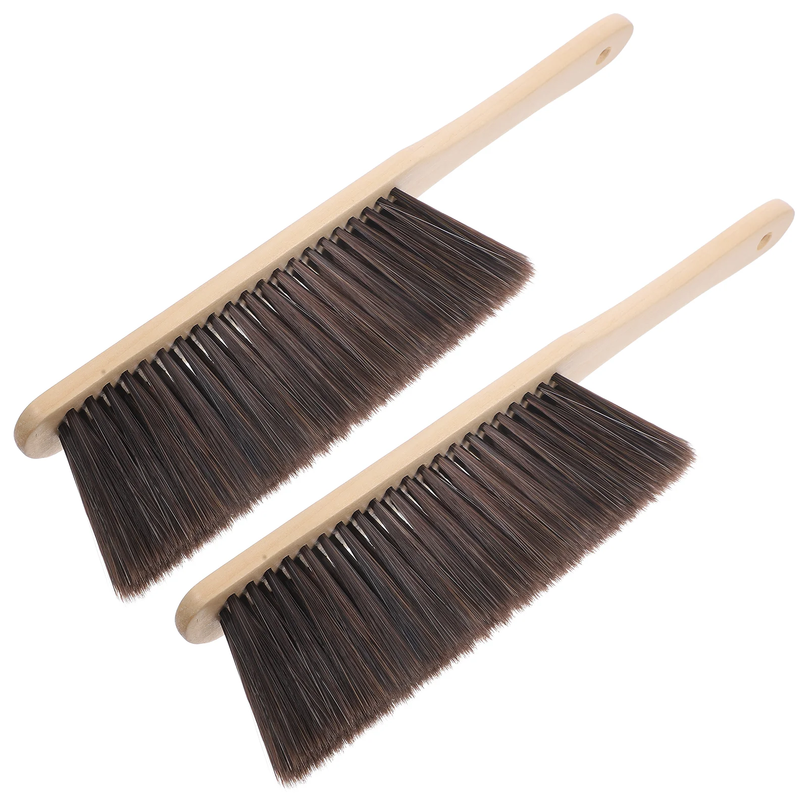 

2pcs Hand Held Carpet Brush Wooden Handle Cleaning Brush Portable Cleaning Brush