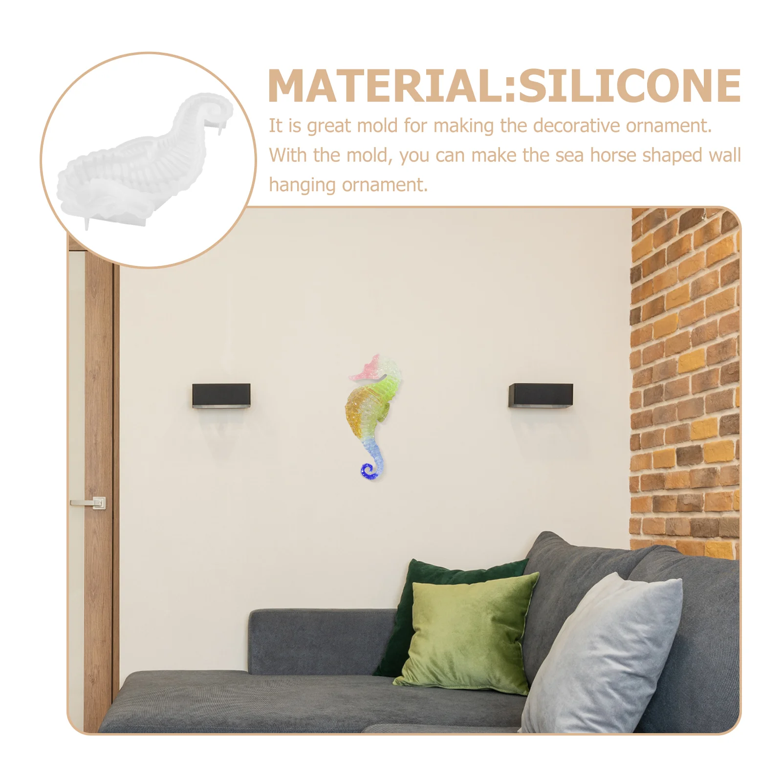 Эпоксидная подвеска для украшения стены полутримерный орнамент в виде