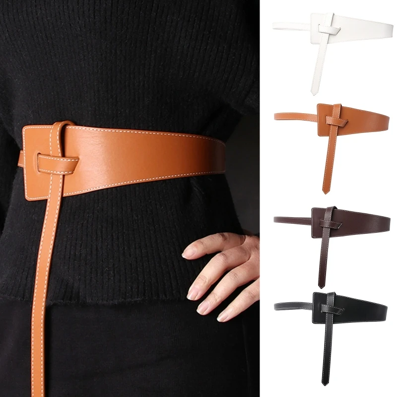 

Corset PU Leather Cummerbunds Belts for Women Banquet Adjustable Tight High Waist Slimming Body Shaping Girdle Belt