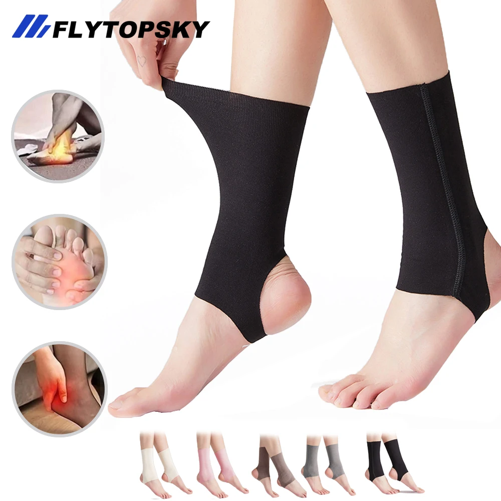 

1 Pairs Ankle Support Socks Lightweight Ankle brace Support Open Heel&Breathable Ankle Protector for Women Men‘s Tendonitis Pain