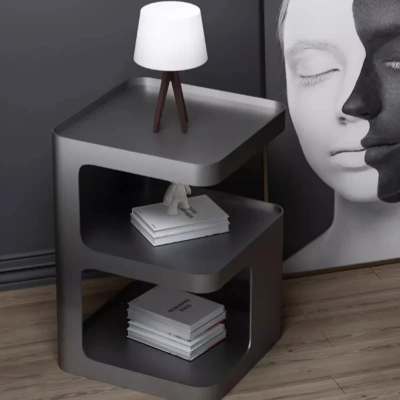Металлический минималистичный ночной столик дешевые черные роскошные