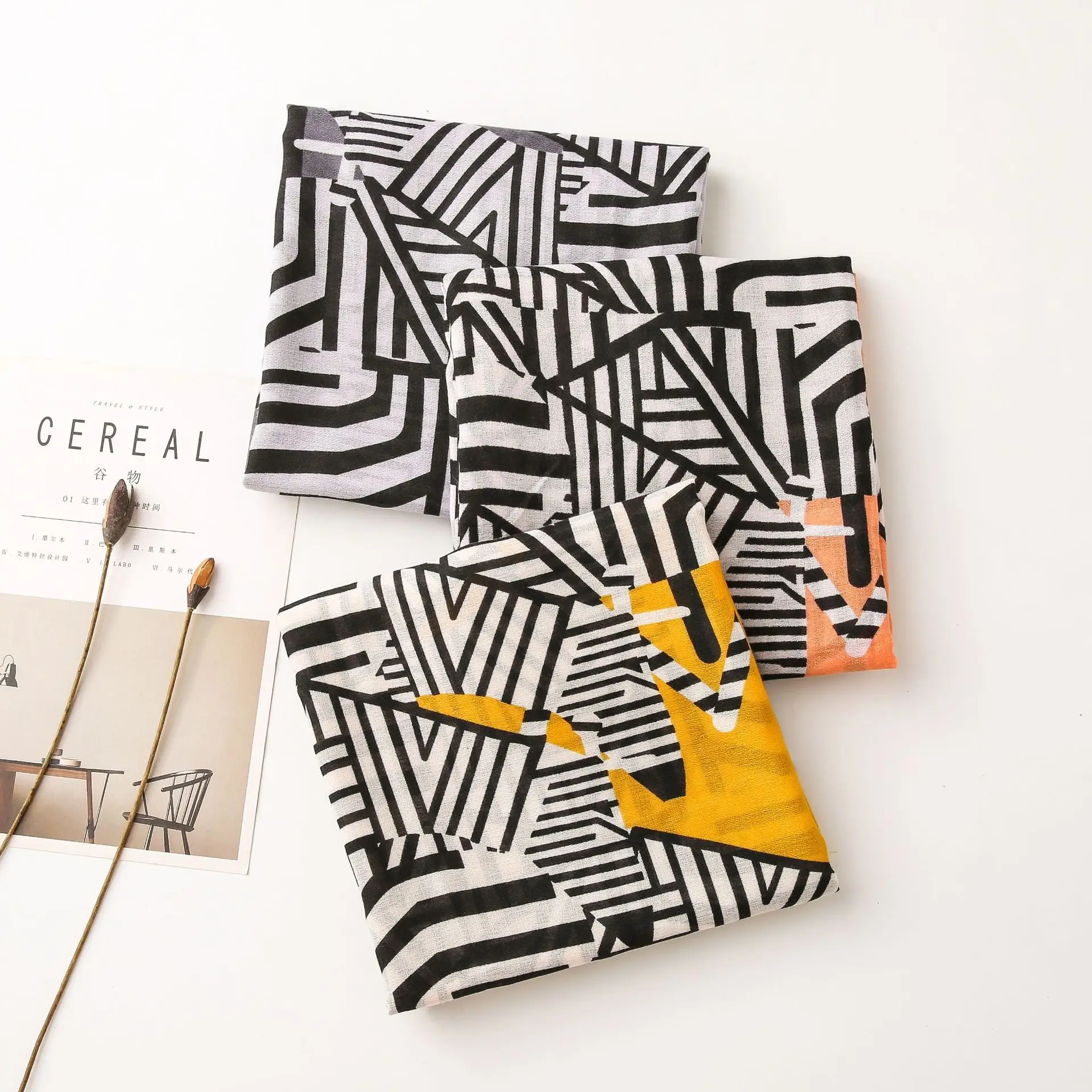 Новый женский шарф с животным принтом двухцветная шаль в стиле пэчворк