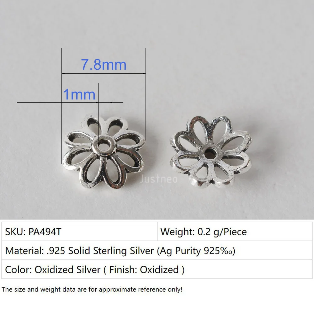 Аксессуары для изготовления ювелирных изделий окисленные серебряные заглушки